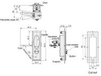 MS707 Swing Handle Cabinet Lock