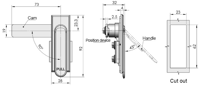 MS717 Swing Handle Cabinet Lock