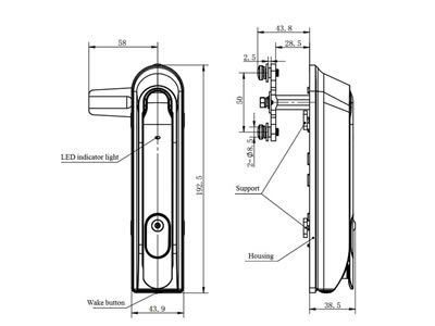 DS864-8-7F-3 Electromechanical Lock<